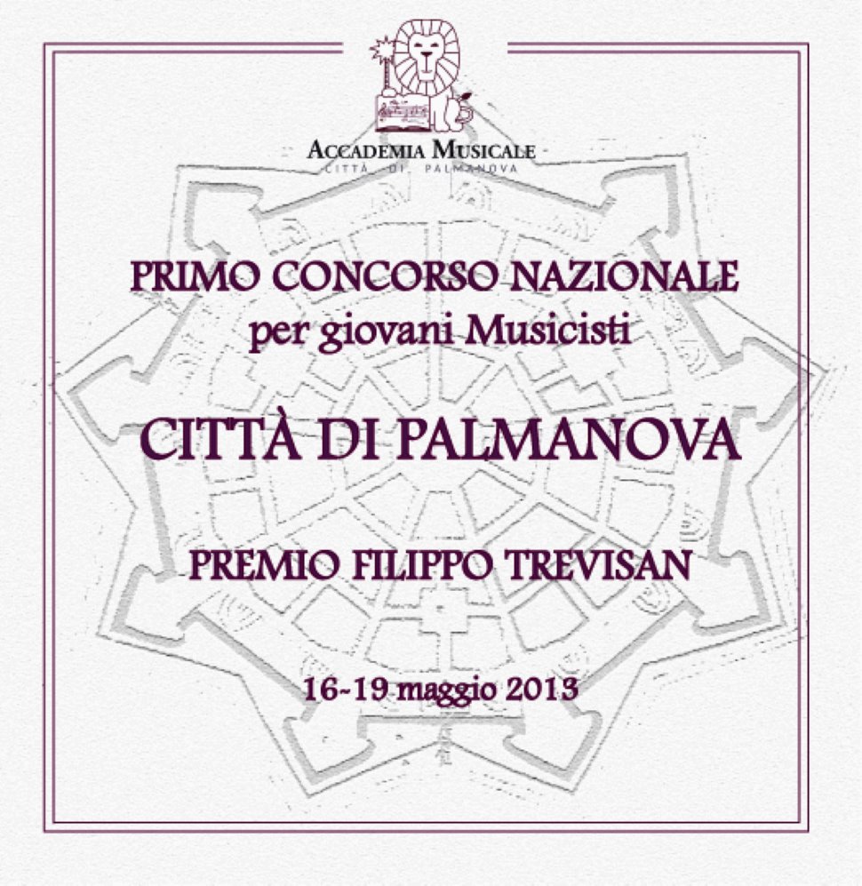 Primo Concorso Nazionale per giovani musicisti "Città di Palmanova".