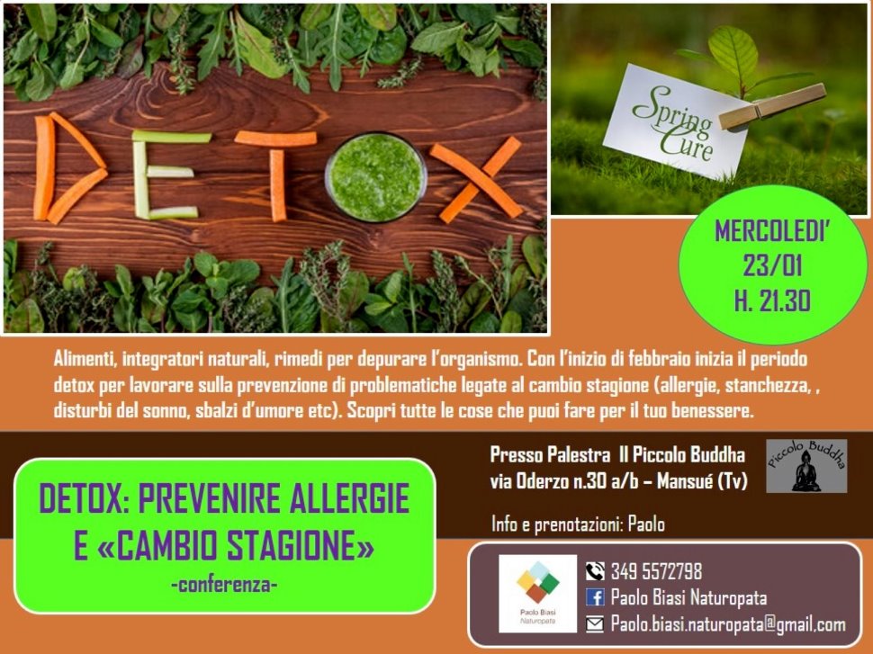 Detox: Prevenire Allergie e "Cambio Stagione" - conferenza