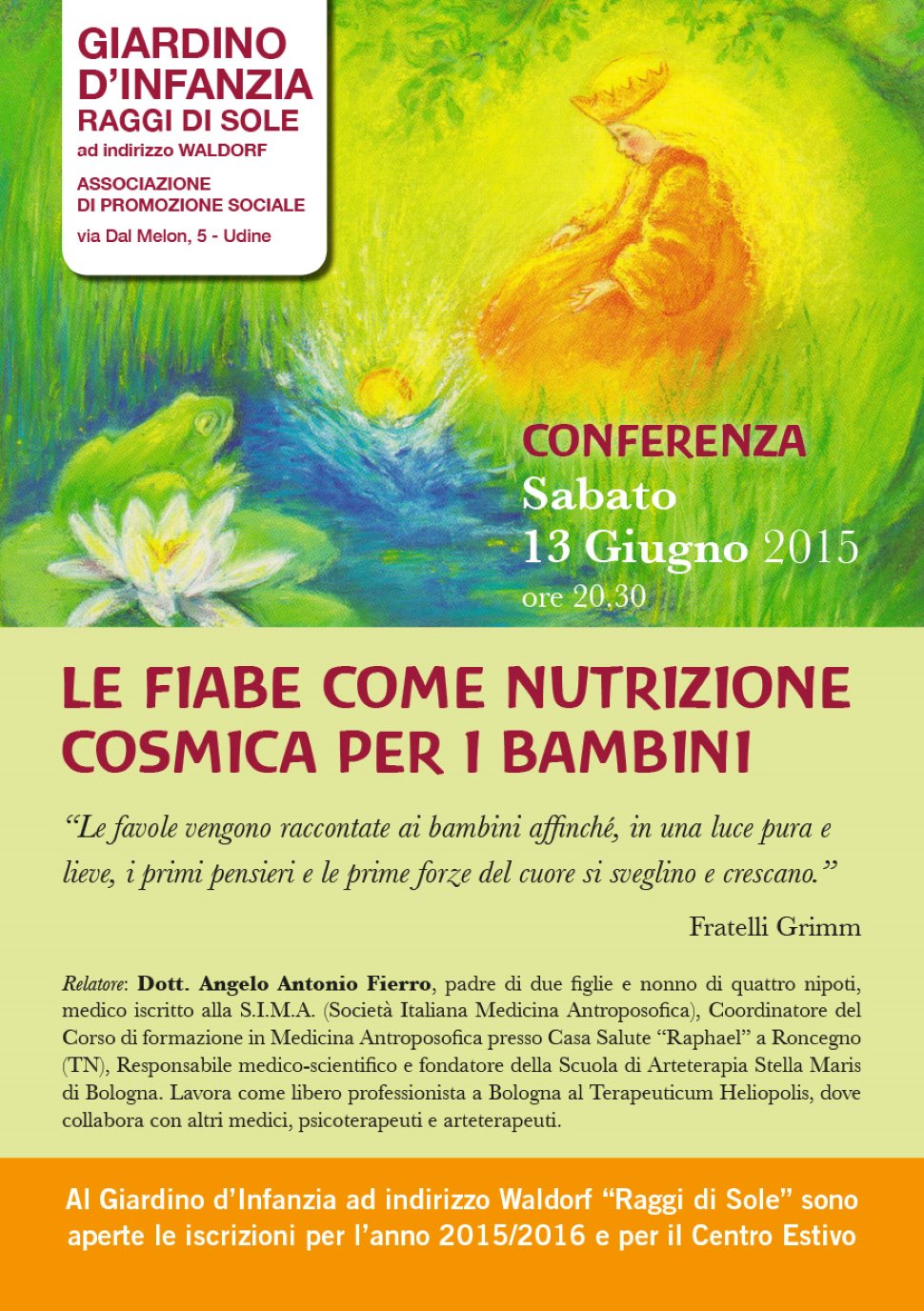 Conferenza "LE FIABE COME NUTRIZIONE COSMICA PER I BAMBINI"