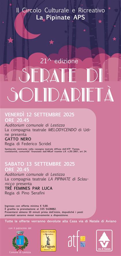 SERATE DI SOLIDARIETÀ 2025