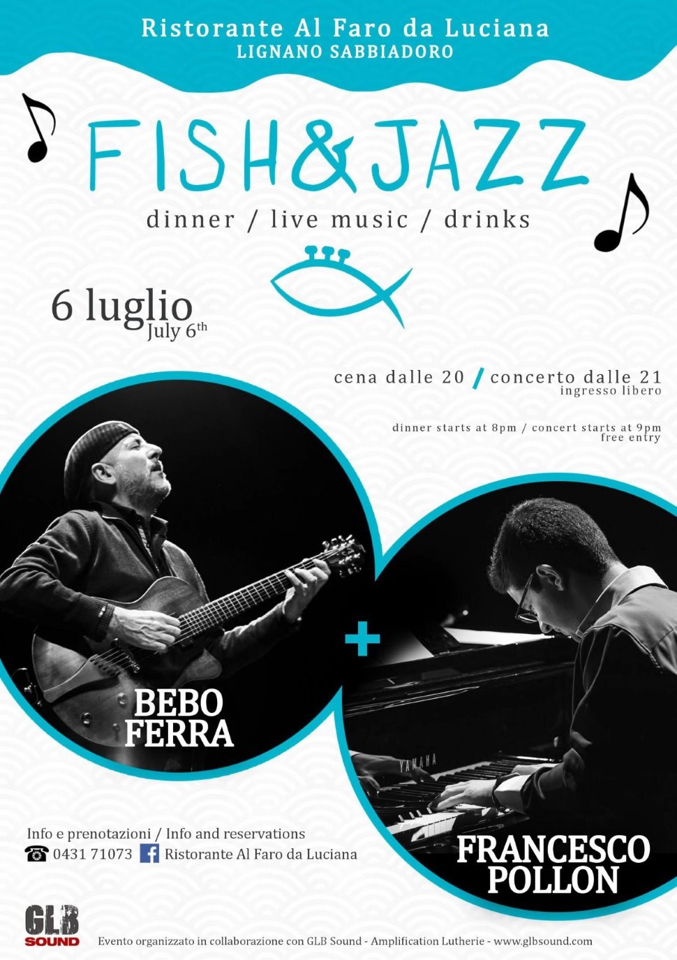 Fish&jazz con Bebo Ferra e Francesco Pollon