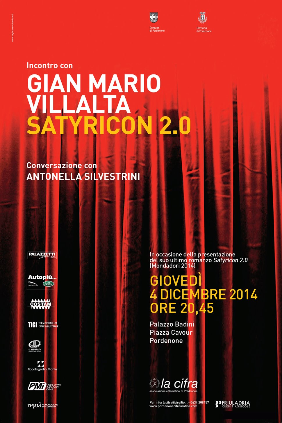 SATYRICON 2.0 - Incontro con Gian Mario Villalta