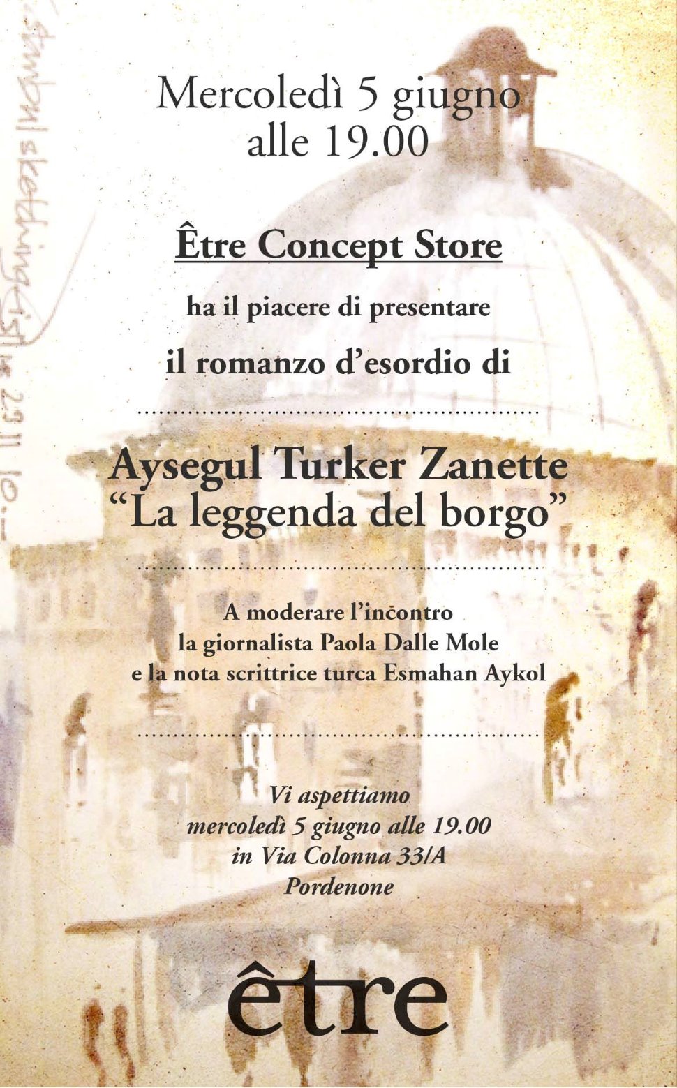 Presentazione del romanzo d'esordio di Aysegul Turker Zanette "La leggenda del borgo"