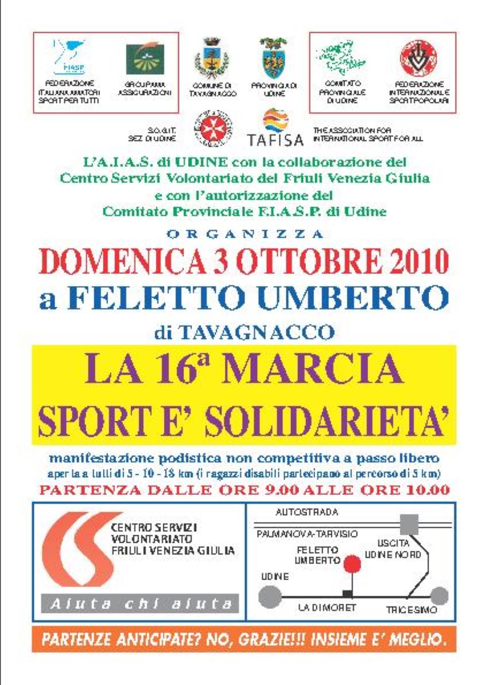 16° Marcia "Sport è Solidarietà" - Feletto Umberto di TAVAGNACCO (UD)