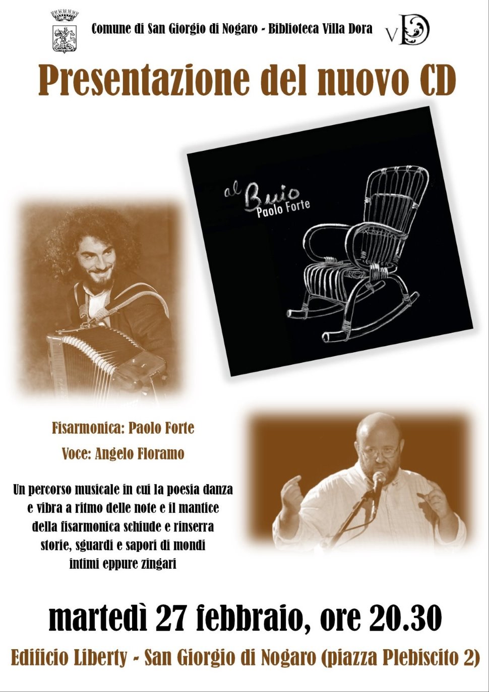 Angelo Floramo presenta il CD "Al Buio" di Paolo Forte