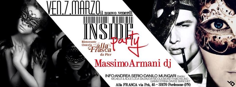 ◆ ◆ Venerdì 7 Marzo // INSIDE PARTY - Eyes Wide Shut Night // Alla Frasca ◆ ◆