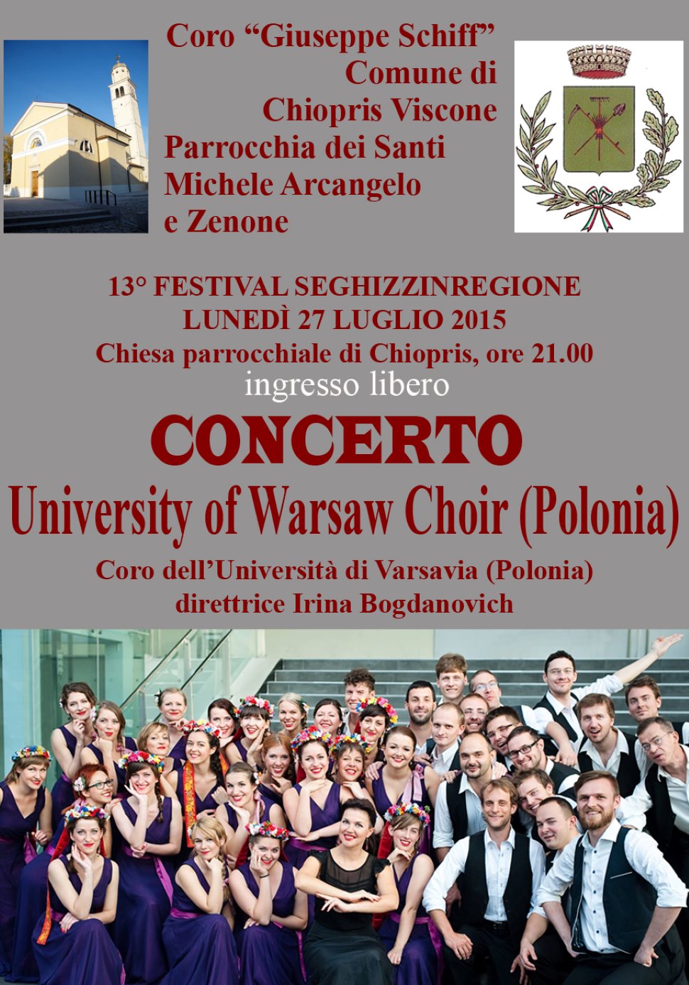 13° FESTIVAL SEGHIZZINREGIONE concerto a Chiopris (UD)