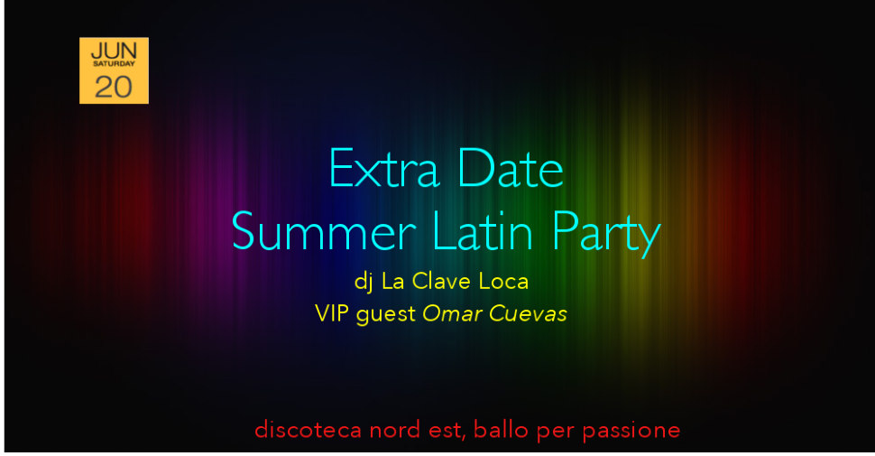 Extra date: SUMMER LATIN PARTY