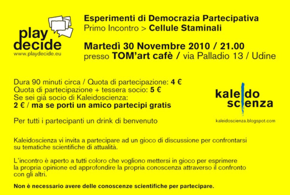 PLAYDECIDE @ TOM'art cafè